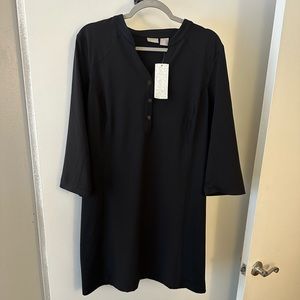 Chico’s Zenergy Black UPF 50 Snap Front Dress - Size 3 (or size 16) NWT